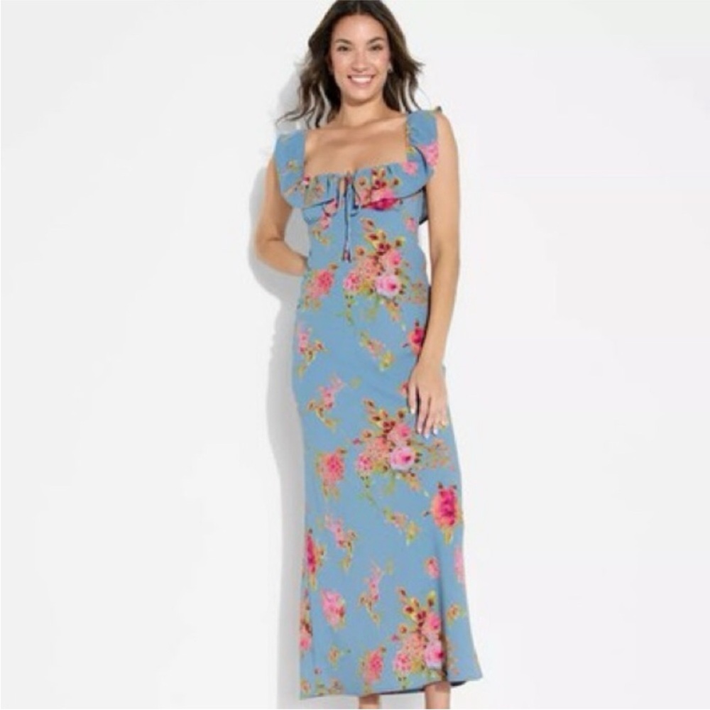 Wild Fable Floral Off-Shoulder Ruffle Flounce Sleeveless Maxi Dress Various NWT